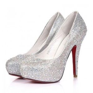 Silver Sparkling Heels
